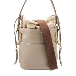 Chloé Taupe Leather Bucket Bag with Gold Hardware